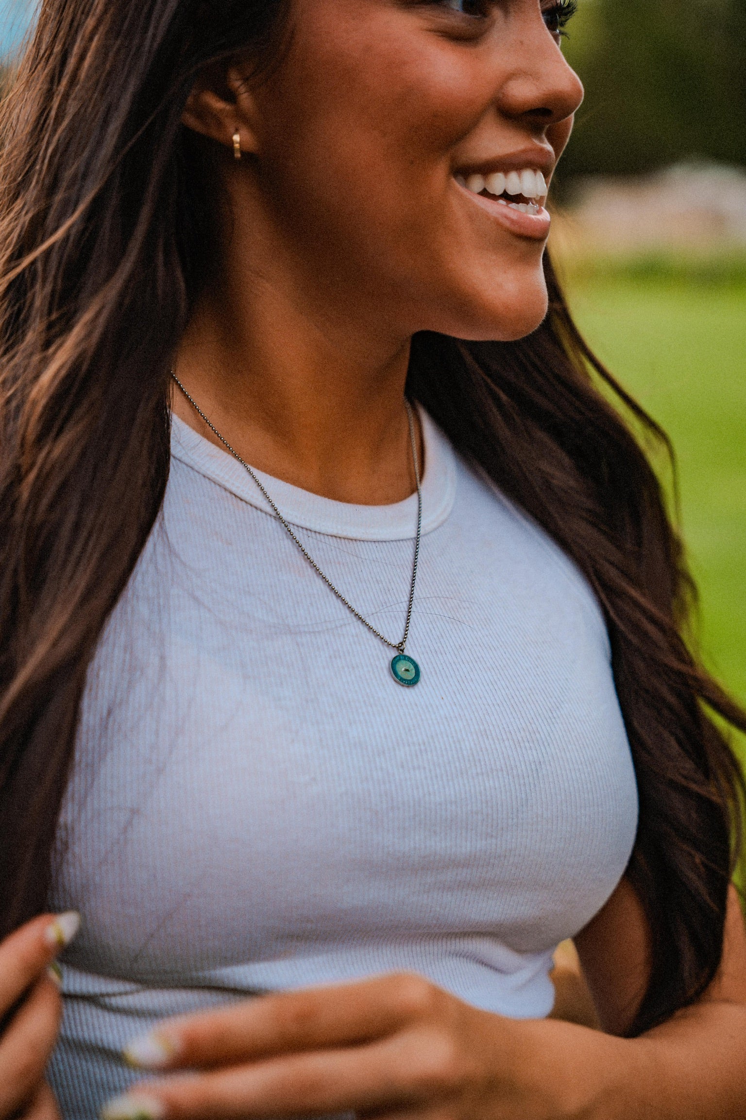 God is Good - Blue Pendant