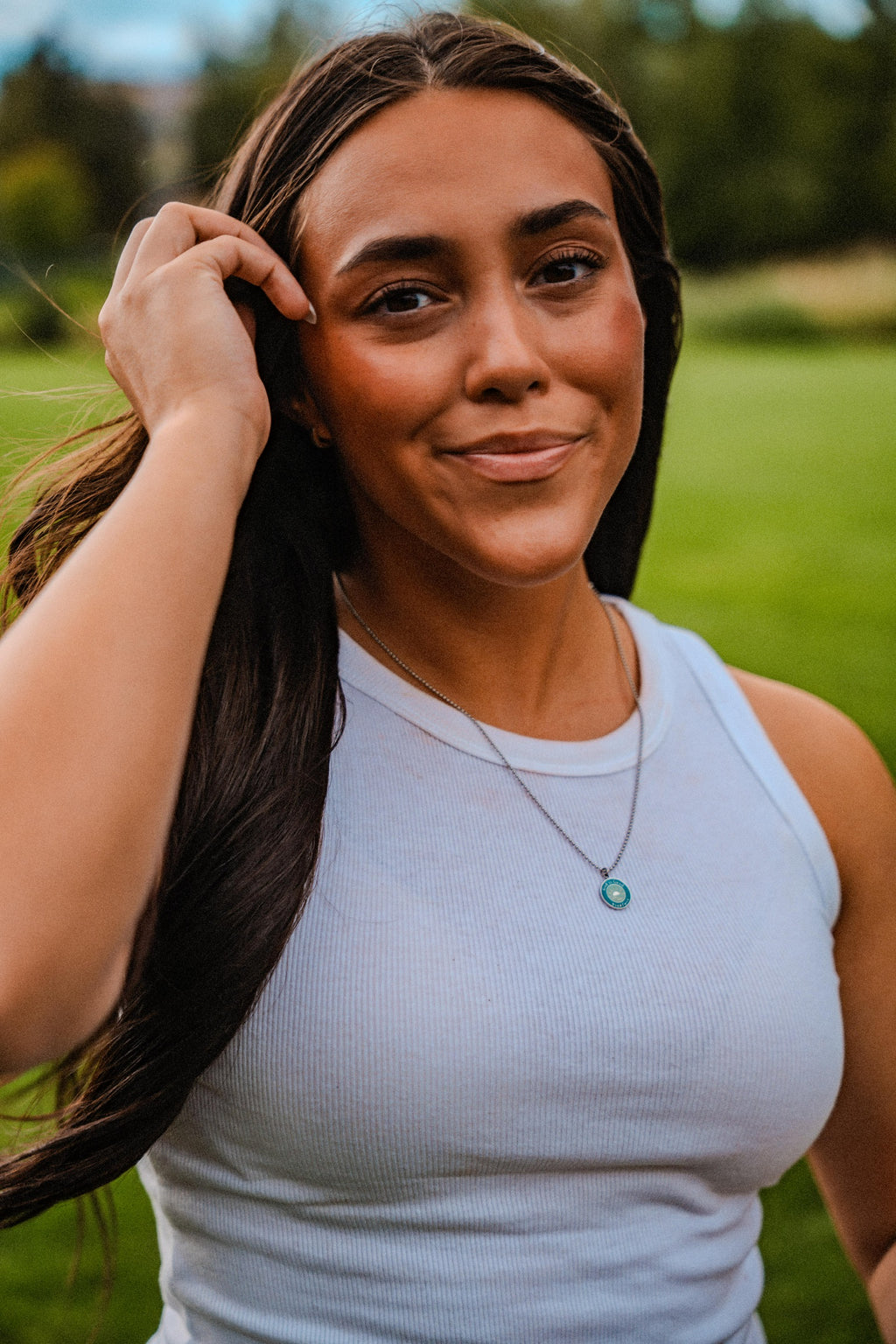 God is Good - Blue Pendant