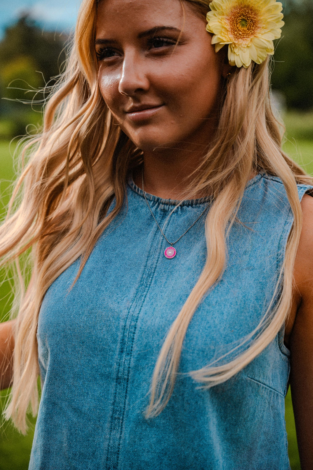 God is Good - Pink Pendant